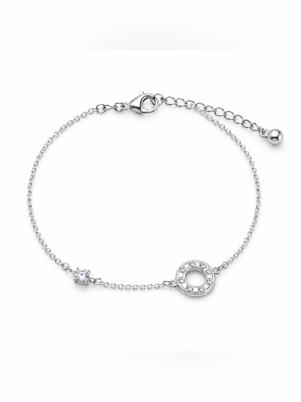 18k White Gold Plated Bracelet